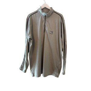 Yale Golf Bulldogs Antigua Mens XXL Gray Quarter Zip 1/4